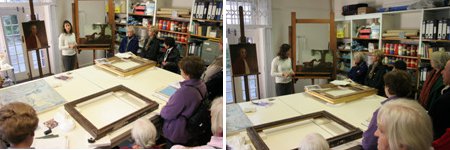 Tour of painting conservation studio